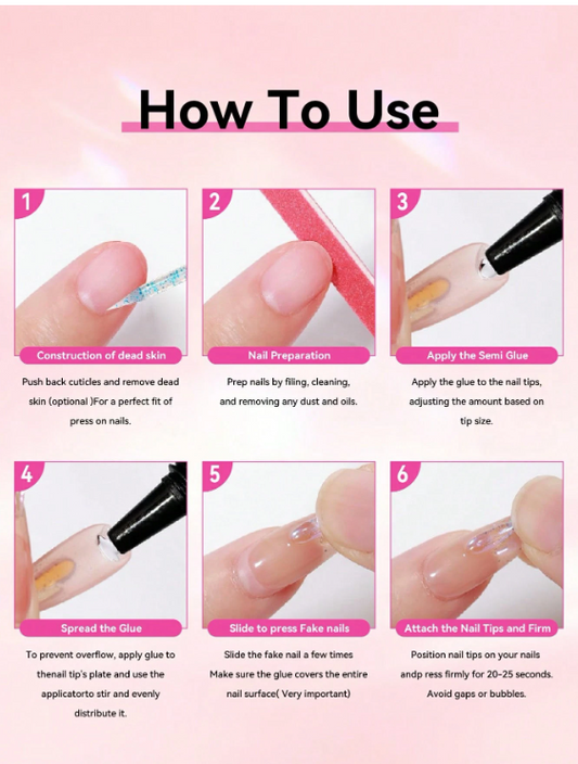 SEMI SOLID LONG LASTING NAIL GLUE